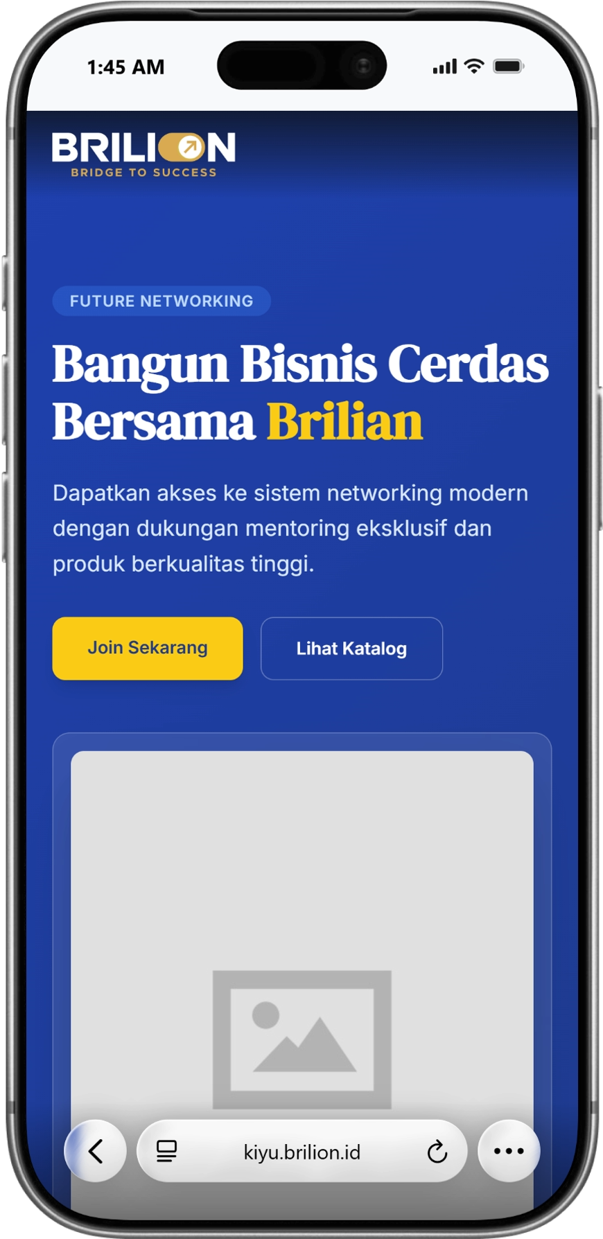 Tampilan Subdomain di HP